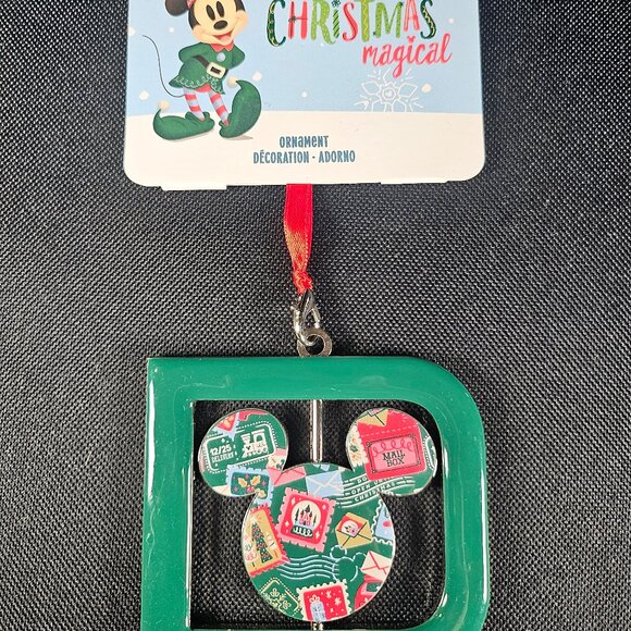 2024 Disney Parks Making Christmas Magical Mickey's Ear Metal Spinner Ornament - Picture 1 of 10